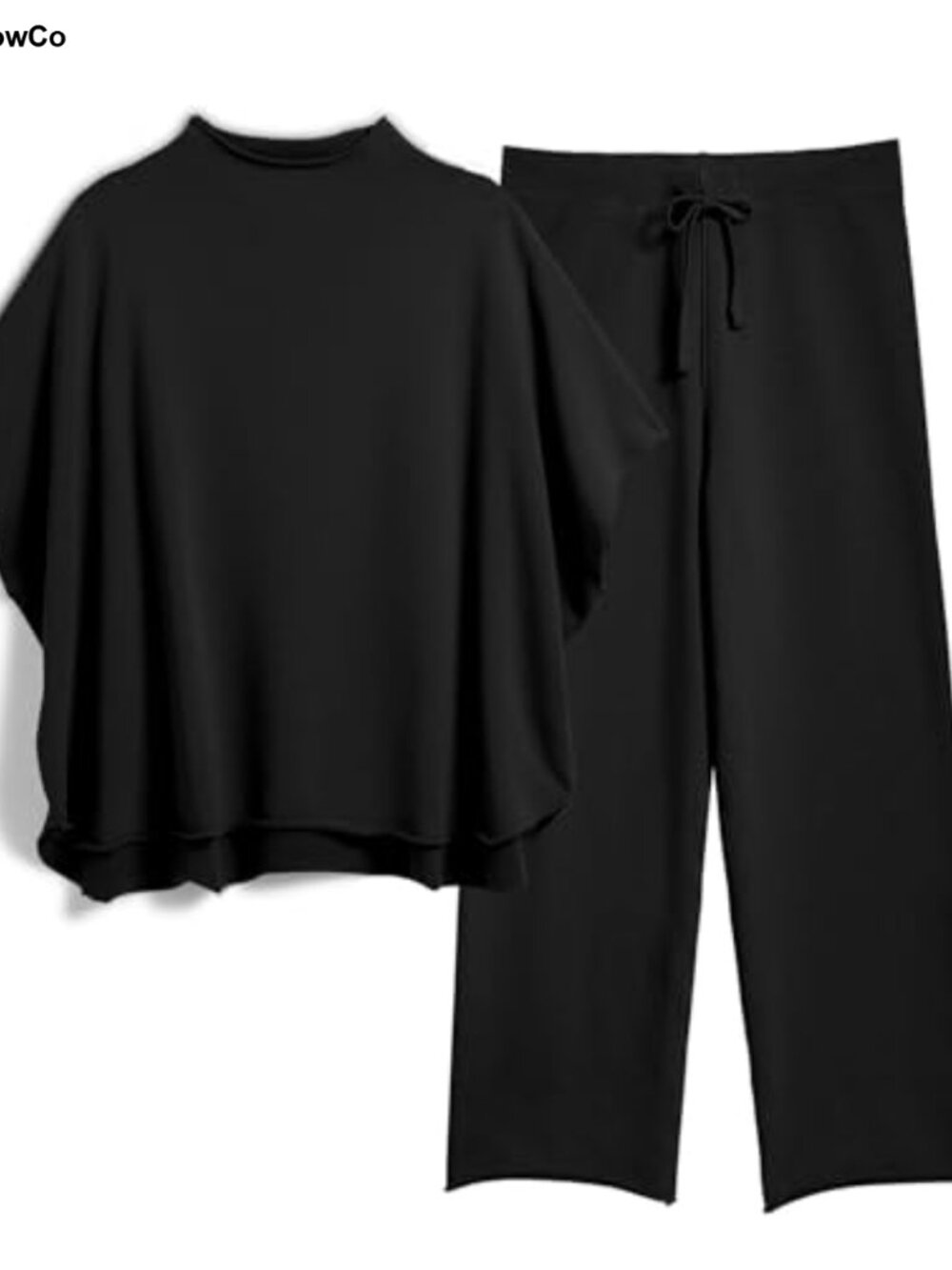 Women's Lounge Set Short Sleeve Top Wide Leg Pants Workout Set